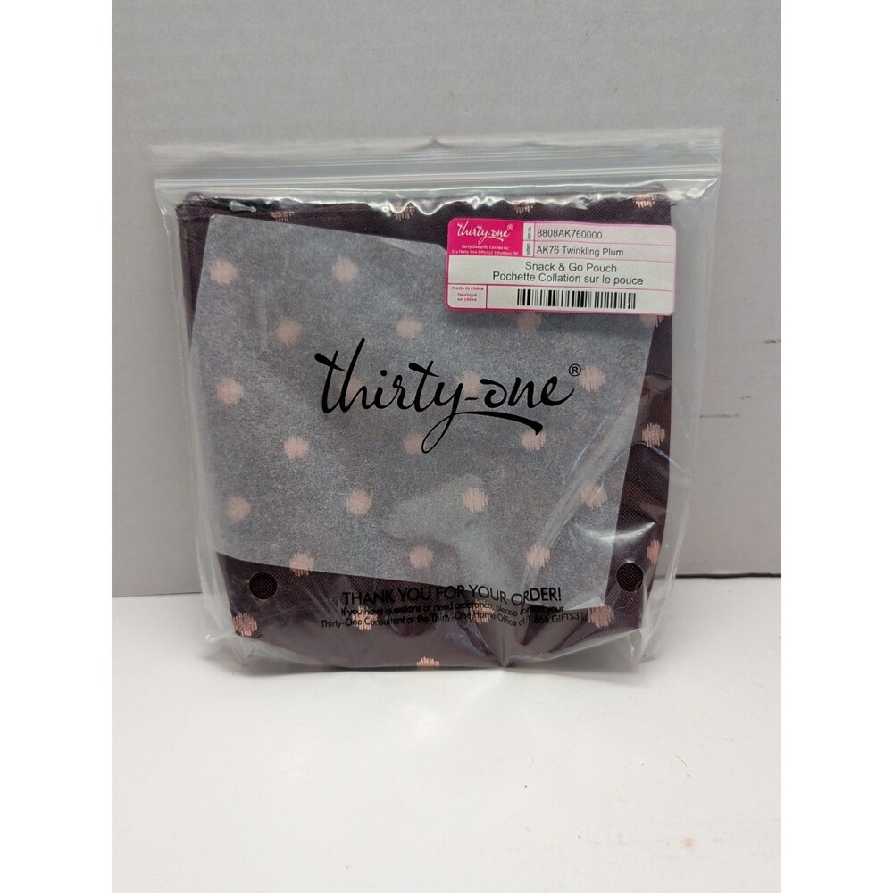 Thirty One  Snack & Go Pouch in Twinkling Plum New In Bag